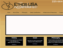 Tablet Screenshot of ethosusainc.com